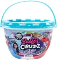 Compound Kings Shaved Ice Scented Cloud Butter Slime Buttery Smooth and Colored Red, White and Blue.