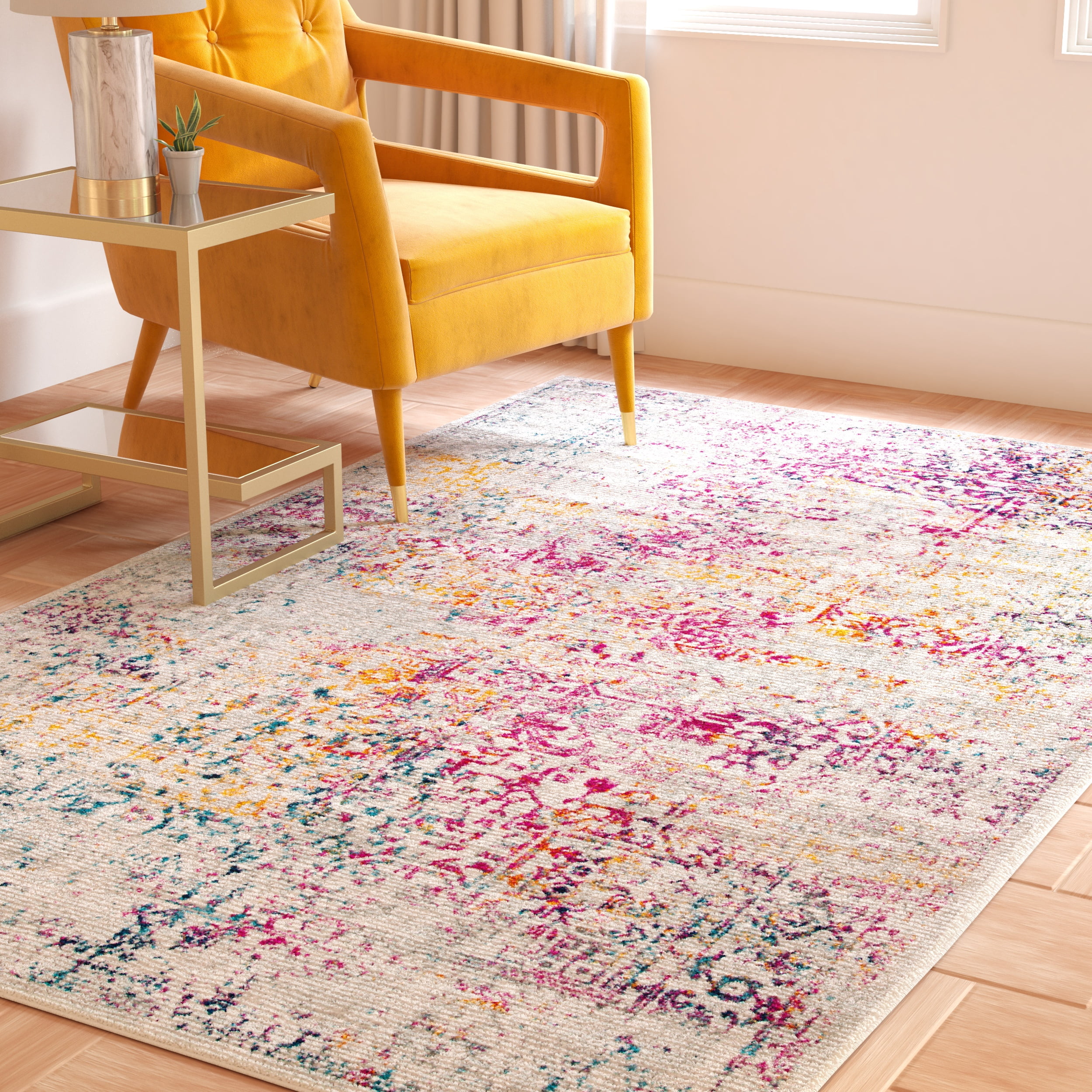 Safavieh Evoke Trena Floral Area Rug, Ivory/Fuchsia, 6' x 8'