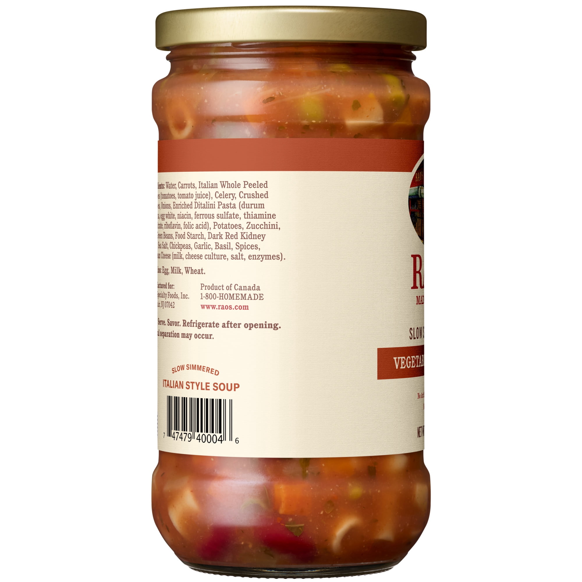 (3 pack) Rao’s Made for Home Vegetable Minestrone Soup, 16 oz