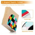 thumbnail image 5 of Yayeee Napkin Holder for Table Kitchen Paper Tissue Organization, Blue Checkered Pattern, 5 of 8