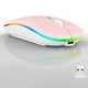 thumbnail image 1 of Ratón inalámbrico Bluetooth Guiheng LED recargable rosa, 1 of 7