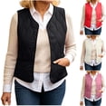 thumbnail image 7 of Purcolt Womens Quilted Padded Puffer Vest Lightweight Casual Collarless Sleeveless Snap Button Front Jackets with Pockets, 7 of 7