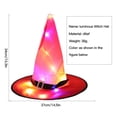 thumbnail image 2 of Sombrero temático de Halloween LED Gorro de tela de Halloween que brilla intensamente Fiesta de oficina en casa Adorno de vacaciones 6 Piezas AweSitey HA000275-00B, 2 of 6