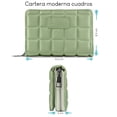 thumbnail image 3 of Cartera A CUADROS SQbags para mujer rectangular con ranuras para tarjetas y compartimento para billetes, 3 of 5