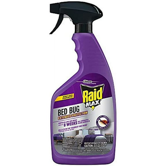 Raid Max Bed Bug Extended Protection, Kills Bed Bugs for 8 weeks on Laminated Woods and Surfaces, 22 Oz