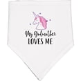 thumbnail image 2 of Inktastic Godmother Loves Me Unicorn Girls Baby Bandana Bib, 2 of 4
