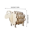 thumbnail image 4 of Wooden Sheep Cup Mat Set - Whimsical Home Decor, Heat-Resistant Coasters, Functional Table Accessories, Easy to Clean, White, JKODE, 4 of 9