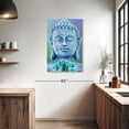 thumbnail image 3 of Elephant Stock Turquoise Buddha Wall Art - Vertical Canvas Wall Art - Living Room Wall Decor - Religion And Spirituality Canvas - Blue And Turquoise Decor - 24" x 36", 3 of 8