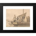 thumbnail image 2 of William Alexander 24x18 Black Modern Framed Museum Art Print Titled - Fisherpeople on a Junk (1793), 2 of 5