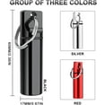 thumbnail image 3 of 3 Pieces Pill Holder Keychain Small Pill Case Keychain Waterproof Portable Metal Container Organizer Medicine Bottle for Outdoor Camping Travel Pill Box, 3 of 5