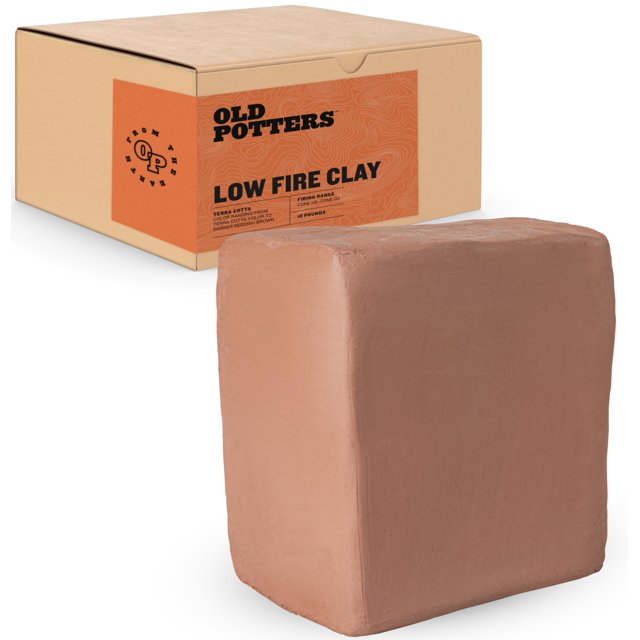 Arcilla para cerámica de baja cocción Old Potters color terracota 4,5 kg