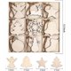 thumbnail image 2 of Adornos colgantes de madera sin terminar 27 unidades para decoraciones navideñas, rebanadas de madera de bricolaje con agujeros de 9 estilos Afortunado Sencillez, 2 of 5