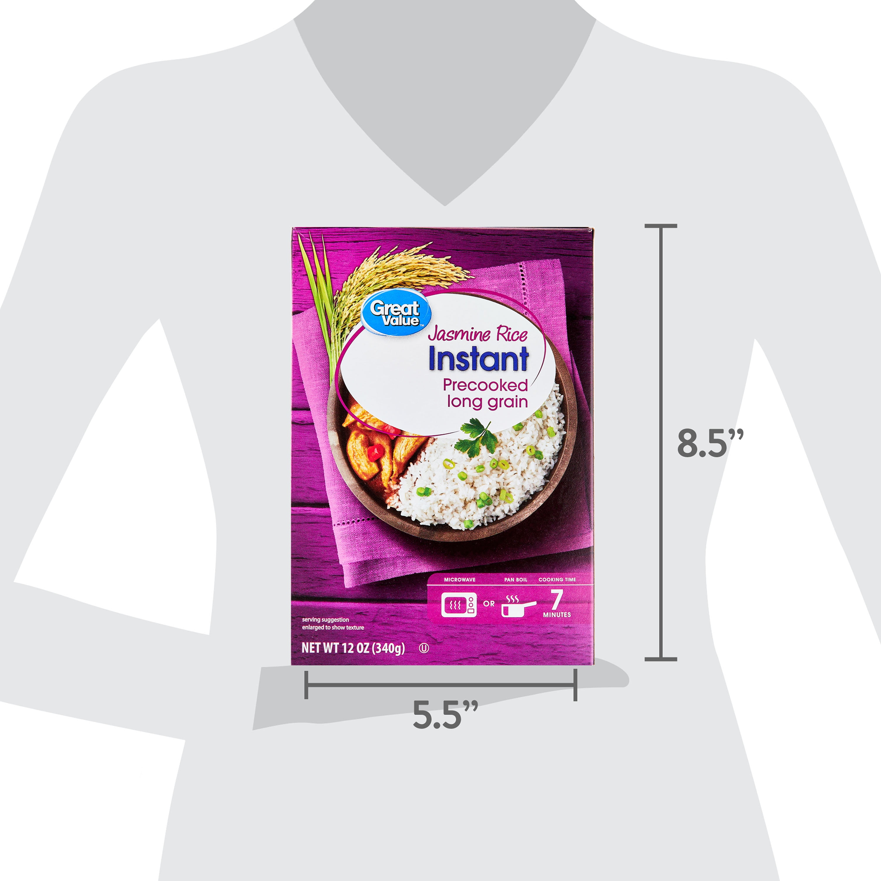 (3 pack) Great Value Instant Jasmine Rice, 12 oz