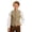 Khaki*, variant on OSOLU Boys Tank Tops Solid Color Stand Collar Vest Festive Themed Sleeveless Jacket Casual Outerwear Summer Beach Tops