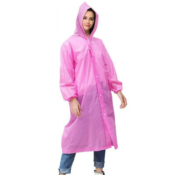 Ponchos de lluvia para adultos y mujeres, chaquetas de lluvia transparentes, impermeables con capucha, chaqueta de lluvia plegable, abrigos de lluvia de viaje desechables