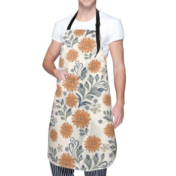 Kdxio Sunflowers 5 Apron with Pockets Adjustable Kitchen Aprons for Men Women Waterproof Aprons for Cooking,Drawing,Crafting, Baking Household Cleaning