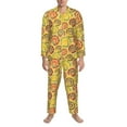 thumbnail image 3 of Naloa Colourful Tie Dye 1 Men’s Pajamas Set - Long Sleeve Button Down Sleep Shirt and Pajama Bottoms Sleepwear Set-Medium, 3 of 7
