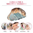 thumbnail image 6 of Kdxio Floating Cat And Donuts Print Shower Cap for Women,Elastic and Reusable,Double Waterproof Layers Bathing Hat, 6 of 6