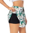 thumbnail image 3 of Lsque Hello Summer Printed Women's Running Shorts with Liner Pockets,Elastic Quick Dry Workout Athletic Gym Yoga Shorts,Womens High Waist Shorts-Large, 3 of 9