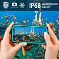 thumbnail image 5 of Feishell for iPhone 13 Pro Max Waterproof Case Built-in Screen Protector Clear Water Proof Shockproof Dustproof Snowproof Full Body Rugged Transparent Underwater Phone Case,Blue, 5 of 8