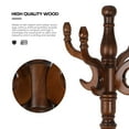 thumbnail image 3 of Foreate 79" Heavy Duty Wood Coat Rack Vintage Freestanding Large Tree Rack Stable Stand w/ 8 Branch Hooks Clothes Hanger for Corner Entryway Bedroom Office, 3 of 9