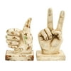 Assorted Polystone Hand Decor With Intricate Detailing - Set Of 2
