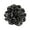 Black, variant on Elegant Floral Clip Brooch Leopard Print Flower Lapel Pin Exaggerated Corsage Clothing Accessory for Parties and Event