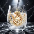 thumbnail image 7 of SLYNSHome Stemless Wine Glass With Vintage Embroidery Style, Astrology Horoscope Printed Glass Cup,Drinkware Gift For Home Bar, 7 of 7