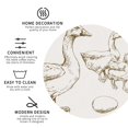 thumbnail image 3 of Disketp Hand Drawn Goose Funny Coasters,4 Pcs Leather Coasters with Holder, Perfect Housewarming Hostess Gifts,Protect Furniture from Water Marks Scratch and Damage-Round Shape, 3 of 6