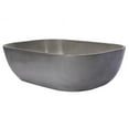 thumbnail image 3 of Rounded Corners Rectangular Concrete Vessel Sink - Dark Gray, 3 of 11