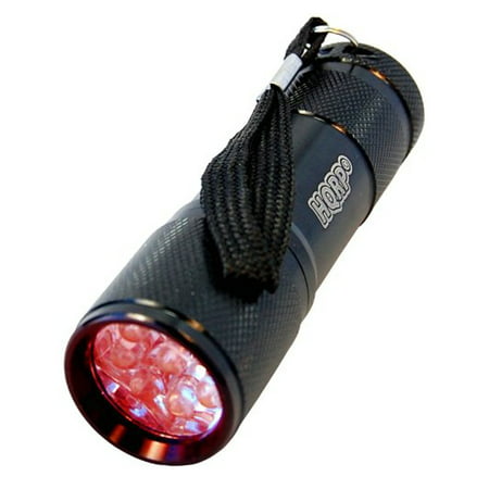 HQRP 9 LEDs Red Light LED Black Flashlight for Astronomy / Aviation / Night (Best Night Vision Flashlight)