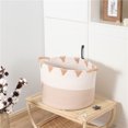 thumbnail image 4 of Laundry Basket Cotton Rope Round Dirty Clothes Hamper Laundry Hamper for Home, 4 of 8
