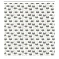 thumbnail image 3 of Cat Shower Curtain, Hipster Cats with Glasses Sleeping Stars Geometric Kitty Baby Animals Birthday, Fabric Bathroom Set with Hooks, 69W X 84L Inches Extra Long, Grey White Yellow, by Ambesonne, 3 of 3
