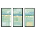 thumbnail image 2 of Designart "Landscape of Olive Sprigs - Nature's Canvas I" Abstract Liquid Ink Framed Wall Art Set Of 3 - Blue Modern Frame Canvas Set For Living Room Decor, 2 of 6
