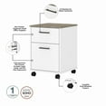 thumbnail image 4 of Bush Furniture Key West Mobile File Cabinet, 2 Drawer, Pure White & Shiplap Gray, 4 of 9
