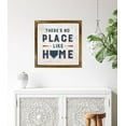 thumbnail image 3 of Eveokoki No Place Like Home Square Rustic Wood Signs,Vintage Wooden Farmhouse Plaque, Large Wood Framed Wall Hanging Decor 16", 3 of 5