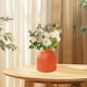 thumbnail image 5 of Jarrón decorativo de plástico, naranja, 5 of 6