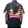 thumbnail image 2 of American Summer Woven Congress American Flag with Bald Eagle Shirt in Navy, 2 of 2