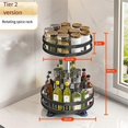 thumbnail image 3 of 360-Degree Rotating Seasoning Rack Non-Slip Carbon Steel Storage Tray for Storage Tank Seasoning Kitchen Parts C, 3 of 5