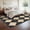 Dark camel, variant on Ataucjin Area Rug Washable Checkered Rug, Modern Neutral Living Room Rugs, Large Plaid Carpet Faux Wool Washable Carpet for Under Dining Table Bedroom Farmhouse Nursery Home Office