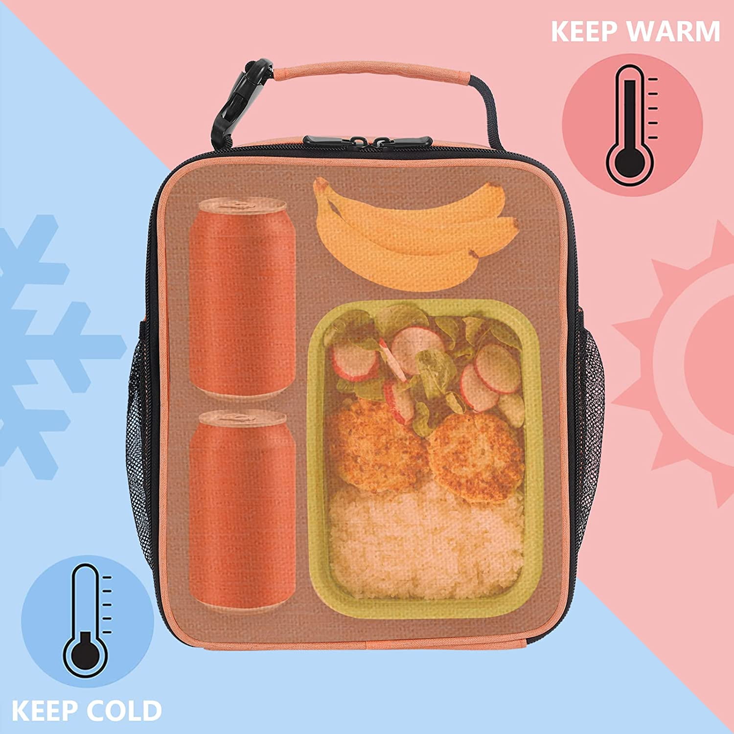 CLM komax lunchmate insulated lunch bag for women - cute lunch box set -  waterproof lunch bag for ladies (small), reusable salad co