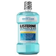 Listerine Ultraclean Antiseptic Mouthwash, Tartar, Arctic Mint, 1 L