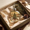 thumbnail image 4 of Vintage Christmas Ball Ornament, Old Fashioned Xmas Scene Printed Round Bauble Hanging Decorative Ornament for Tree Decor, 4 of 7