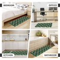 thumbnail image 6 of Bingfone 2 Pcs Kitchen Rugs and Mats,Cushioned Anti-Fatigue Floor Mat,PVC Non-Slip Kitchen Rug Set for Kitchen,Laundry Room,Sink 17"x47"+17"x29" - Green Squares, 6 of 6