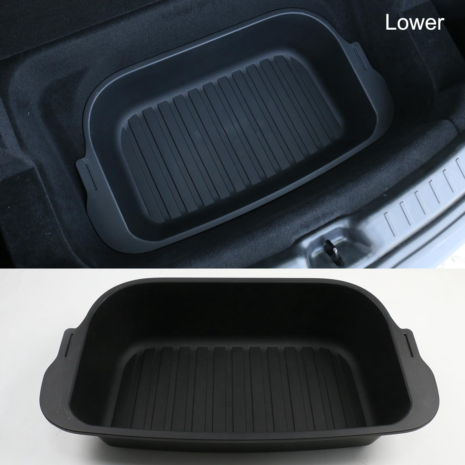 GUANGHUI 2 Pcs Trunk Organizer for 2025 2026 Tesla Model Y Juniper Trunk Storage Box Organizer Tray