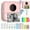 Pink, variant on BIBEARBIBEAR 10 Rolls Thermal Paper & Mini Wireless Pocket Printer with Color Pen Monochrome Output USB Rechargeable for iOS Android Photo Journal Notes