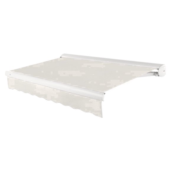 Awntech 24 Ft Key West Left Motorized Heavy Duty Patio Retractable Awning with Cassette (288in x 9.38in x 120in), Oatmeal Tweed