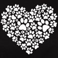 thumbnail image 3 of CafePress - Paw Print Heart Women's Classic T Shirt - Women's Traditional Fit Dark T-Shirt, 3 of 4