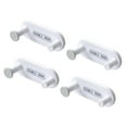 thumbnail image 1 of Paquete de 4 ganchos adhesivos, colgadores de pared súper resistentes, gancho de plástico ABS inoxidable blanco, 1 of 9