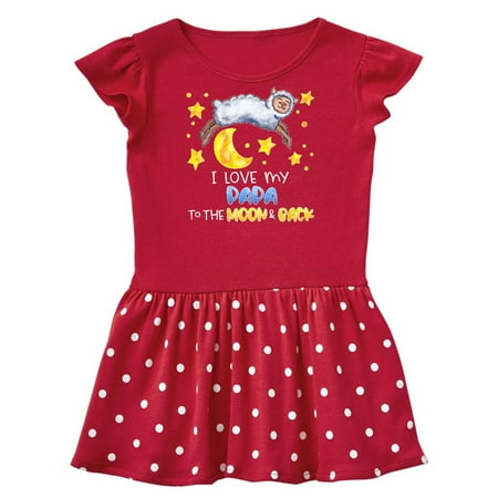 

Inktastic I Love my Papa to the Moon and Back Cute Sheep Gift Baby Girl Dress